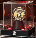 JupDec Cordless LED Challenge Coin Display Case, Autograph Coin Showcase by JupDec