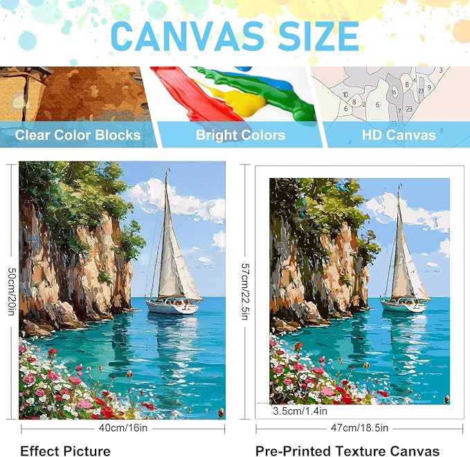 Mrnsiet Sailboat DIY Paint by Numbers - Image 3