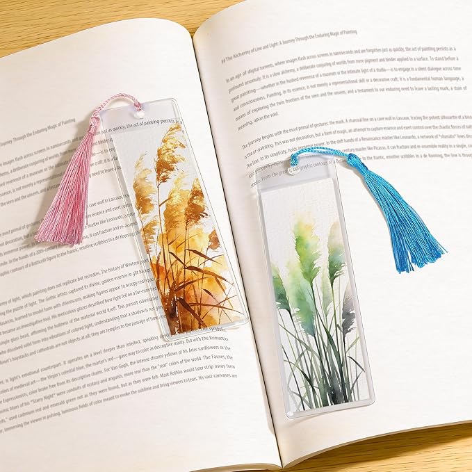 60 Pack Bookmarks with Sleeves & Tassels – Blank Watercolor Paper Bookmarks - Image 7