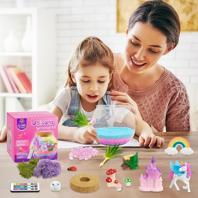 Light-Up Unicorn Terrarium Gifts, DIY Night Light Kit - Image 5