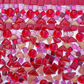 LITMIND 1.1LB Red Mixed Irregular Crystal Glass Mosaic Tiles by LITMIND