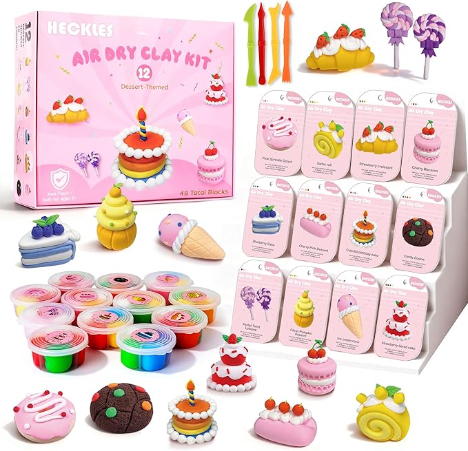 Air Dry Clay Kit for Kids 3-12 by HECKLES
