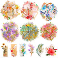Pengxiaomei 210 Pieces Flower Stickers, Scrapbooking Stickers Self-Adhesive by Pengxiaomei