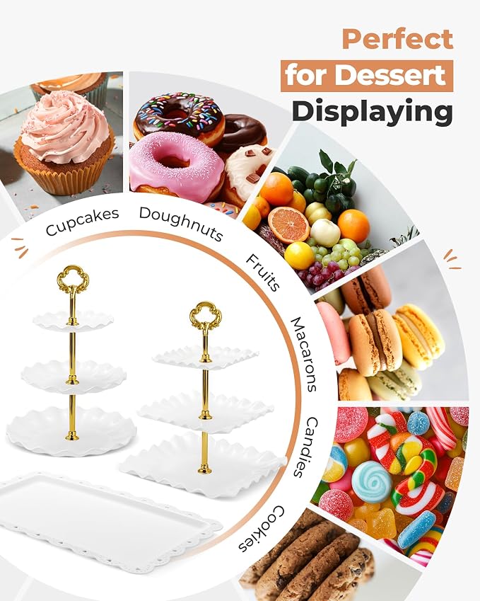 Kootek Dessert Cupcake Stand, 3 Tiered Cup Cake Holder Tower Stand Riser& - Image 6
