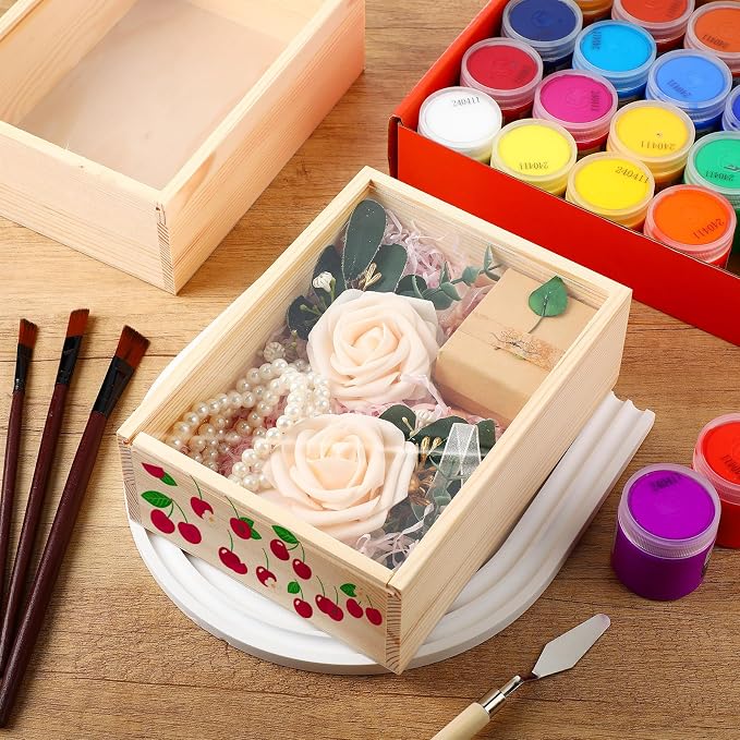 Thyle 6 Pcs Unfinished Wood Boxes - Image 6