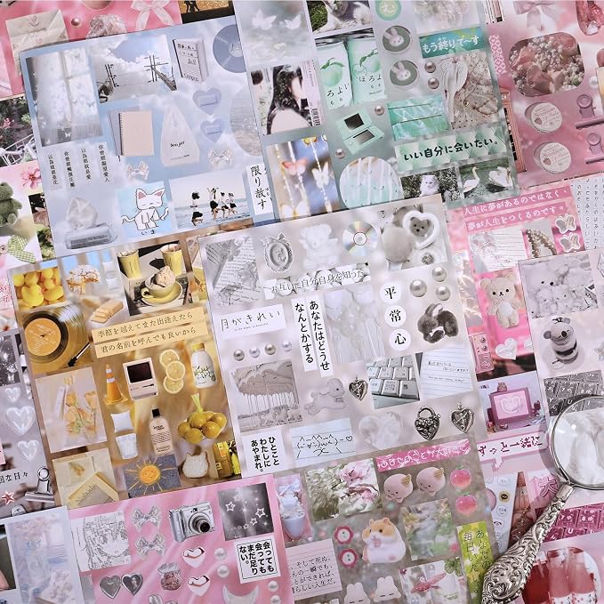Girl's Japanese Retro Sticker Book, Nostalgic Theme - Image 4