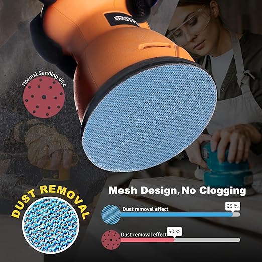 5 inch Sanding Discs 240 grit Mesh Disc Ceramic Abrasive Sandpaper Hook and Loop Orbital Sander Pads for Coating Removal,Body Repair, Auto Sanding 30 PCS