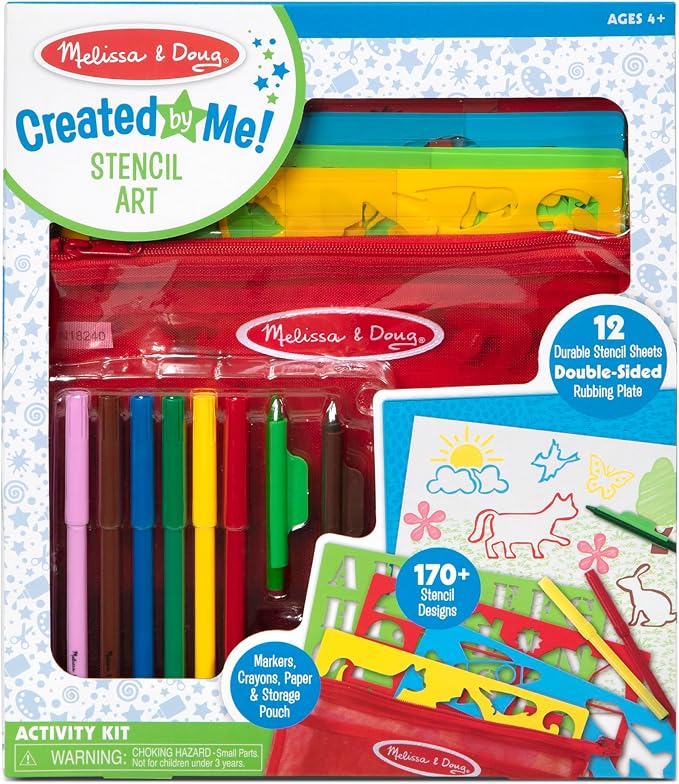 Melissa & Doug Created by Me! Stencil Art Coloring Activity Kit in Storage Pouch by Unknown