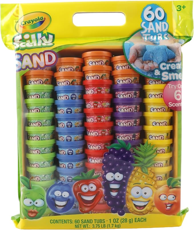 Crayola Silly Scents Play Sand – 60 Mini 1oz Tubs of Moldable Sensory Sand in 6 - Image 9