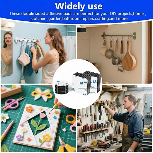 Double Sided Adhesive Pads, 2 Sided Sticky Foam Tape, Adhesive Strip - Image 4