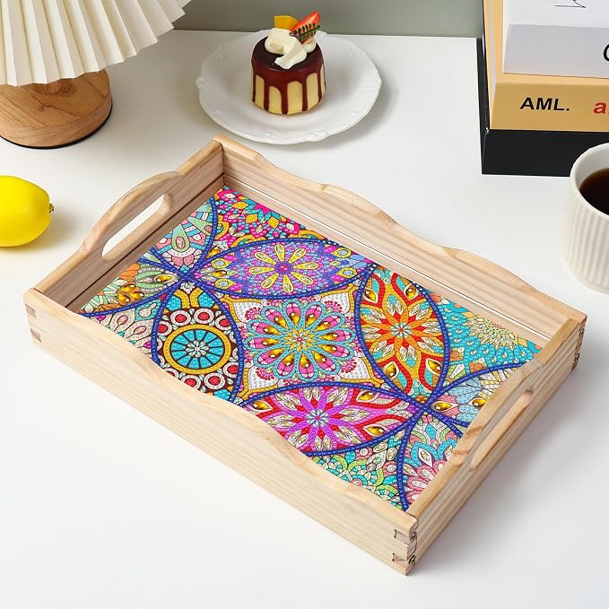 EWJRNSF Diamond Art Kits for Adults Wooden Serving Trays - Image 8
