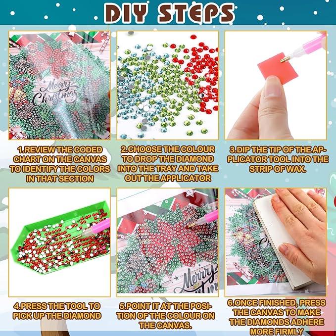 Trandraft 13 Pcs Summer Wreath Interchangeable Holiday Small Diamond Art Kits - Image 4