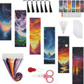 6 Pcs Sun and Moon Cross Stitch Bookmark Kit by Paintcolordiamondpainting