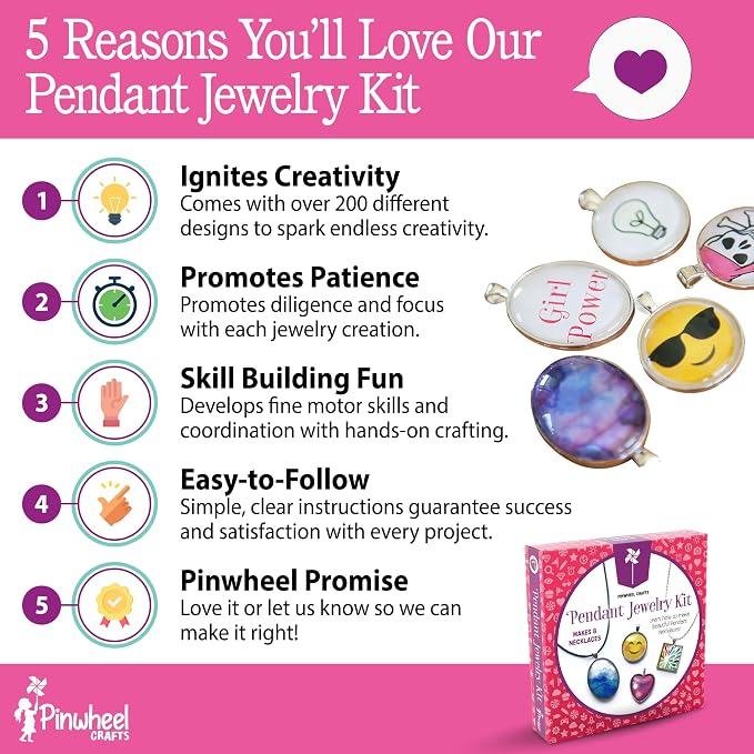 Pinwheel Crafts Pendant Jewelry Making Kit - Image 2