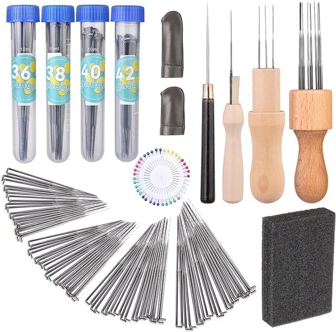 Yizzvb 127 Pcs Needle Felting Needles, 4 Sizes Felting Needles, Needle Felting by yizzvb