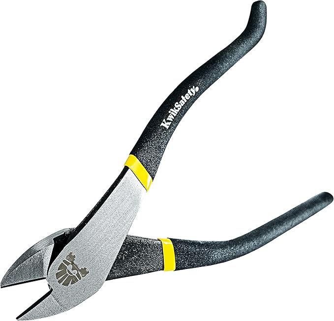 KwikSafety - Charlotte, NC - PINZA Ironworker Pliers Heavy Duty Diagonal Cutting Pliers Angled Head Steel Rebar Cut Aluminum Bi-Material Tempered Handles & Short Beveled Jaws Lineman Plier