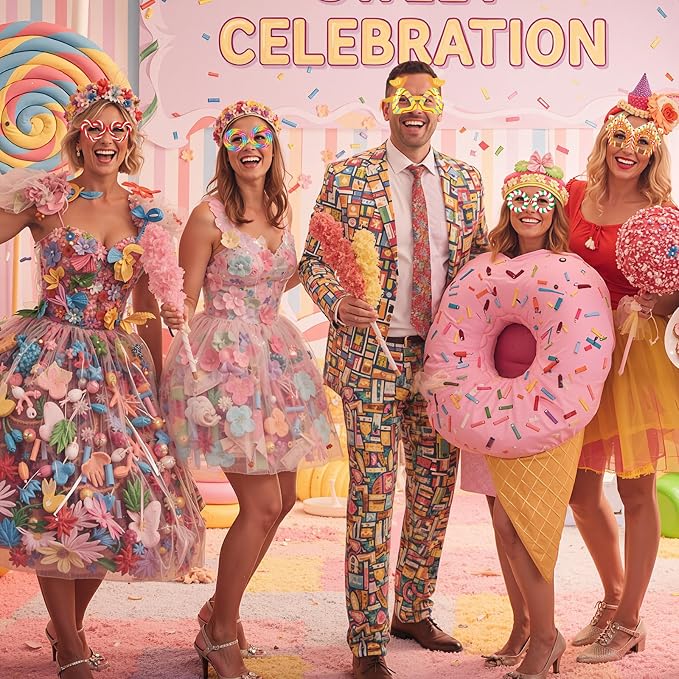 Pajean 48 Pcs Candy Party Decorations Candy Photo Booth Prop Christmas - Image 5