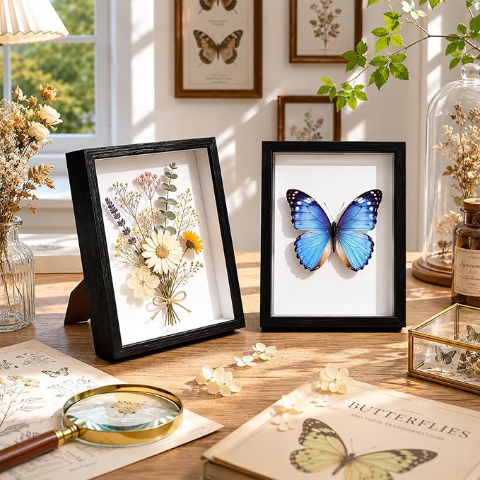 VOKOY 3 Pack 6" x 8" Shadow Box Frame, Small Wood Hollow Picture Frame - Image 7