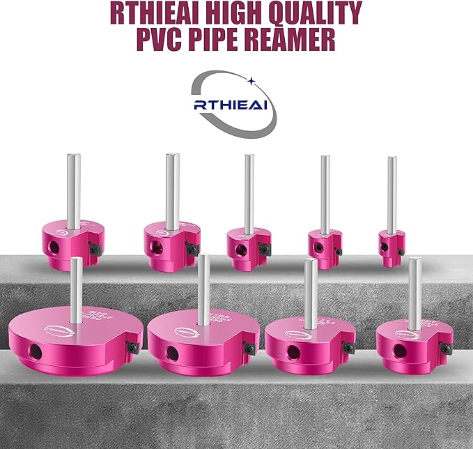 4 Inch PVC Pipe Reamer, PVC Fitting Saver, Plastic Pipe Fitting Reamer Socket Saver Plumbing Tool for Schedule 40 CPVC ABS Hub, with 3/8-Inch Hex Shaft, Fits Standard 1/2" Drills