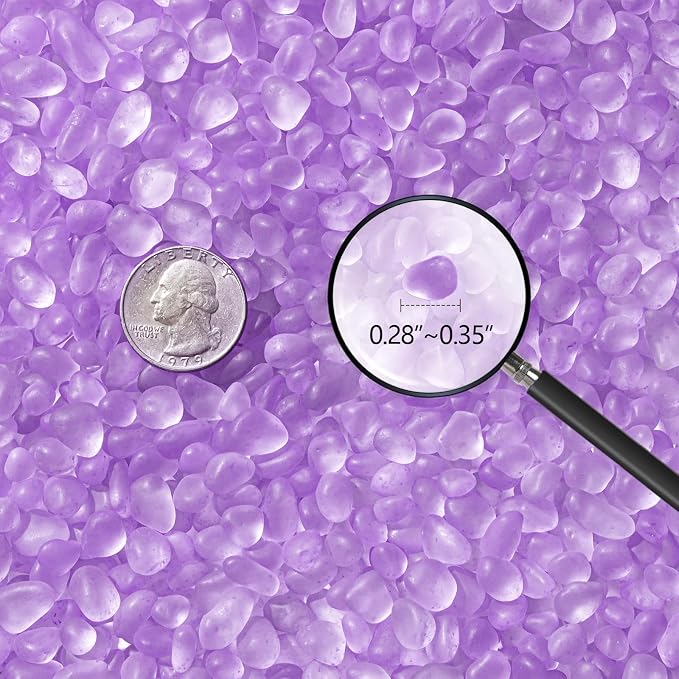 Keedolla Lavender Aquarium Rocks Betta Fish Tank Gravel 14oz Frosted Sea Glass - Image 2