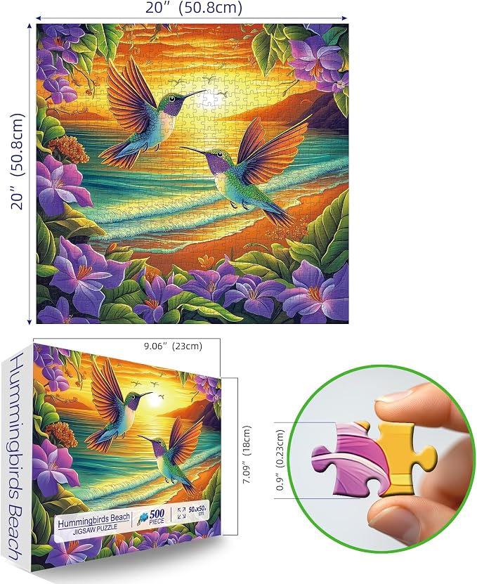 MINIWAN Hummingbird 500 Piece Puzzle - Image 2