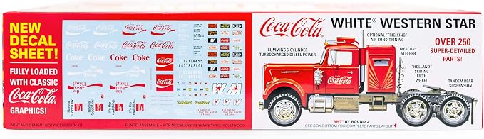 AMT White Western Star Semi Tractor 1:25 Scale Model Kit - Image 3