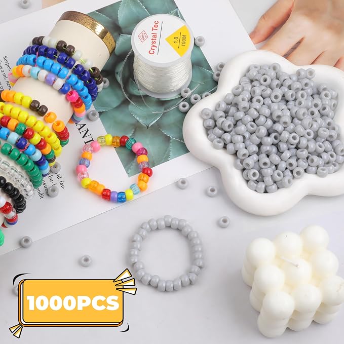 Plastic Pony Beads, for Bracelet, Hair Braiding, Friendship Bracelets, Jewelry - Image 3