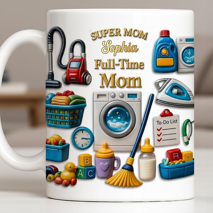 Personalized Mom Mug Gift, Mother Life Coffee Cup - Image 4