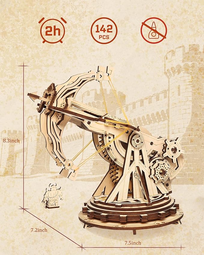 Rowood 3D Wooden Puzzles Catapult Kit - Image 5