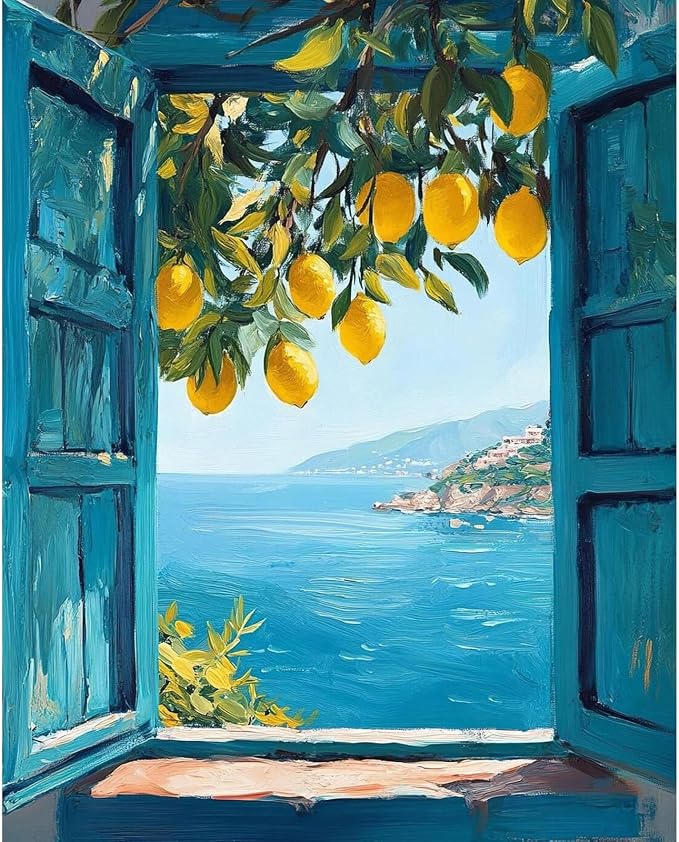 PHANTASYART Lemons Paint by Numbers Kit by PHANTASYART