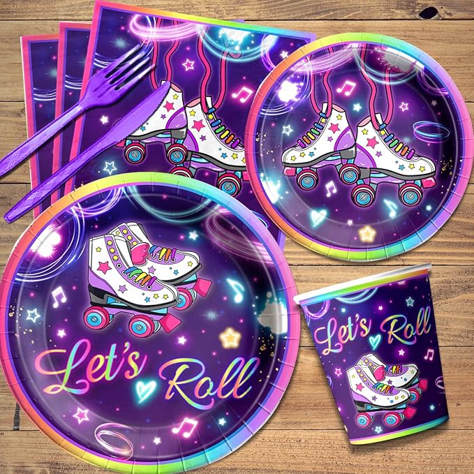 Roller Skating Party Supplies, Serve 20 - Image 5