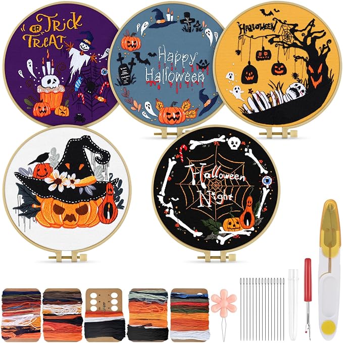 TINDTOP Halloween Embroidery Kit by TINDTOP