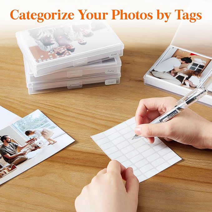 Lifewit 4x6 Photo Storage Box, Plastic Craft Storage Box - Image 7