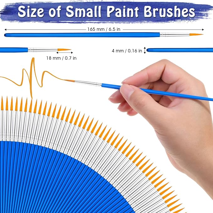 anezus 100Pcs Paint Brushes Bulk Small, - Image 3