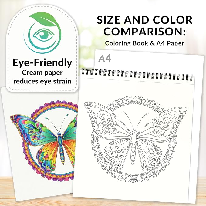 FUNLAVIE Mandala Coloring Book for Adults Relaxation and Teens Stress Relief - Image 4
