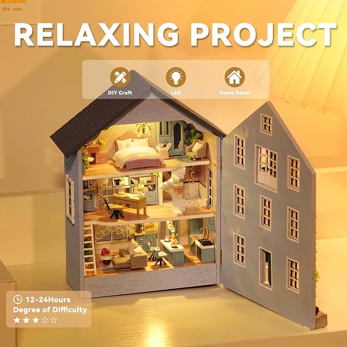 Flever Dollhouse Miniature DIY House Kit Creative Room - Image 3