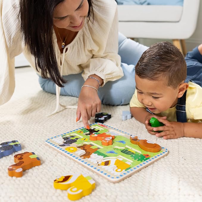 Melissa & Doug Pets Wooden Chunky Puzzle, Educational Screen Free Activity - Image 5
