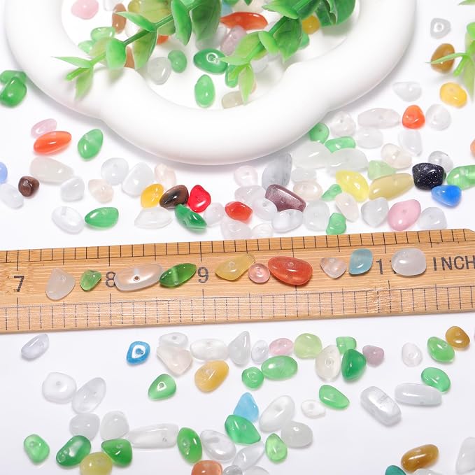 200 Pcs Crystal Chip Glass Beads - Image 3