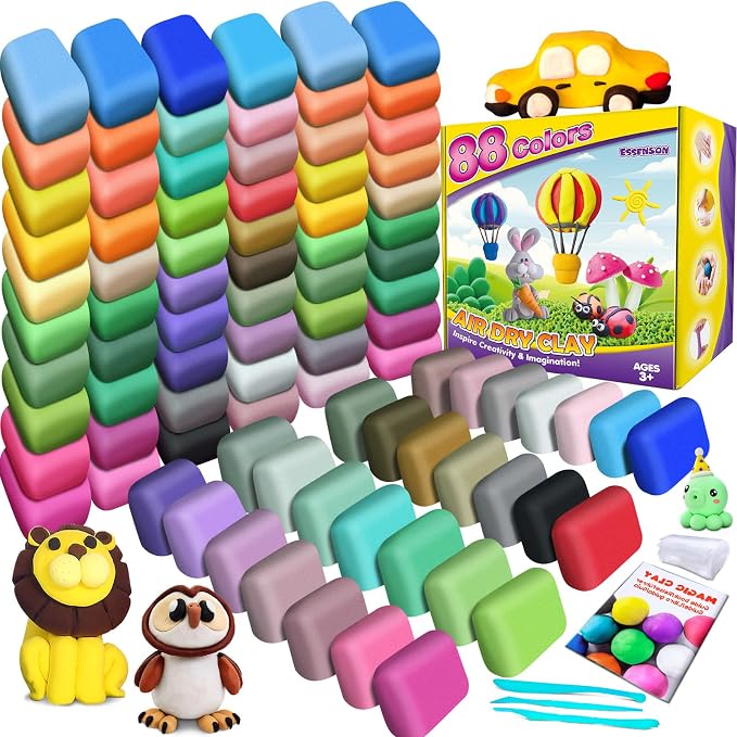 ESSENSON Air Dry Clay 88 Colors, Modeling Magic Clay by ESSENSON