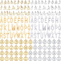 SANNIX 156Pcs/6 Sets Alphabet ABC Letter Charms 3 Styles Capital A-Z Charms DIY by SANNIX