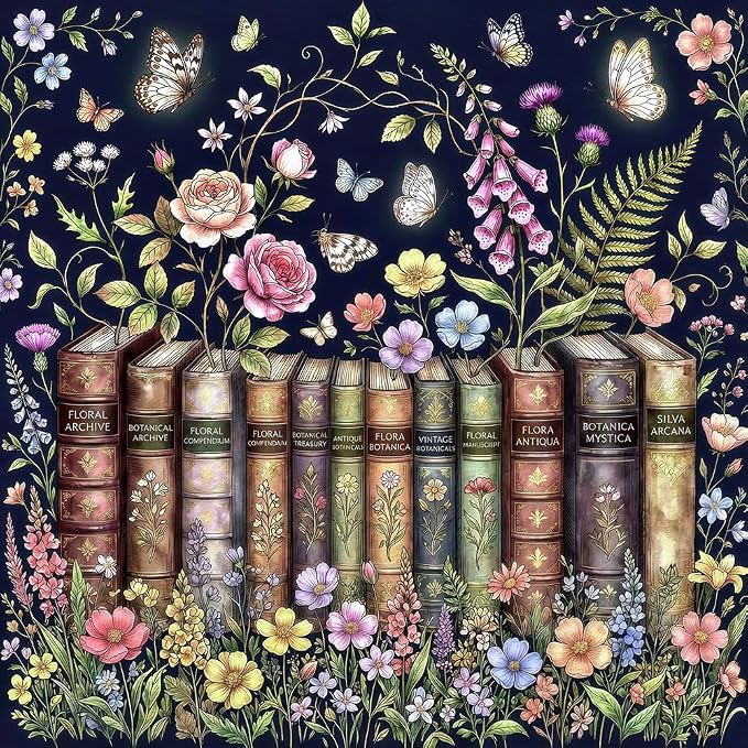 Botanical Book Garden Puzzles for Adults 1000 Pieces, Recycled Paper | by FLYHOUR