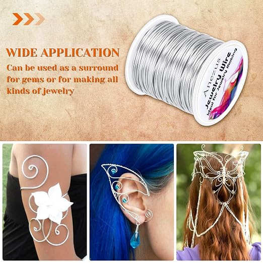 anezus 20 Gauge Jewelry Wire, 28 Yards Craft Wire Tarnish Resistant Copper - Image 8