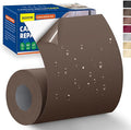 Self-Adhesive Canvas Repair Tape, 4" x 79" Waterproof Canvas Repair Patch, Fabric Patch Repairs Kit for Furniture, Tents, Sunbrellas, Boat Covers Awnings, Couches, Clothes, Bags Darker Brown