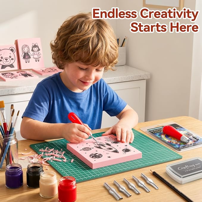 WAYCOM Linocut Kit for Beginners - Image 7