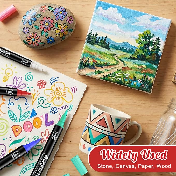 Thboxes 24 Colors Acrylic Paint Markers - Image 4