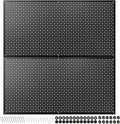 Metal Pegboard for Garage Storage,Steel Pegboard Heavy Duty 16-Inch X 32-Inch Metal Peg Board Tool Organization Panels (Black, 2 Pack)