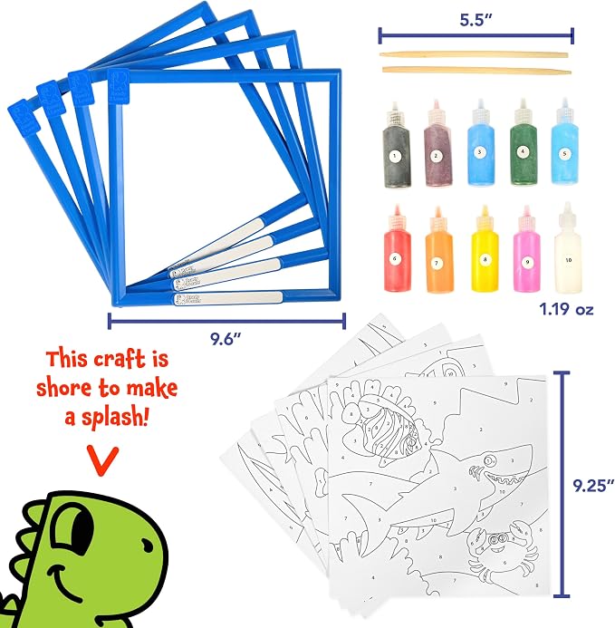 READY 2 LEARN Sand Art Painting | Sea Life | 4 Underwater Scenes | 10 Colors - Image 3