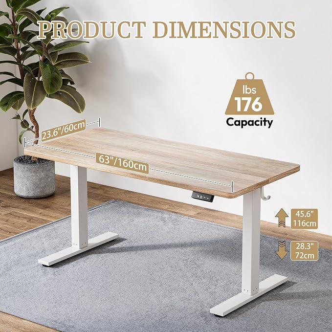 TIQLAB Electric Adjustable Sewing Table, Ergonomic Worktable - Image 3