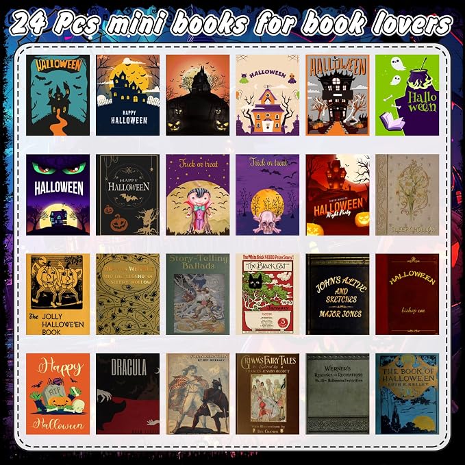 24PCS Witchy Miniature Books, 1:12 Dollhouse Accessories | 24 pcs Halloween - Image 7