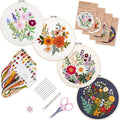 Bonroy 4 Sets Embroidery Kit for Beginners by Bonroy
